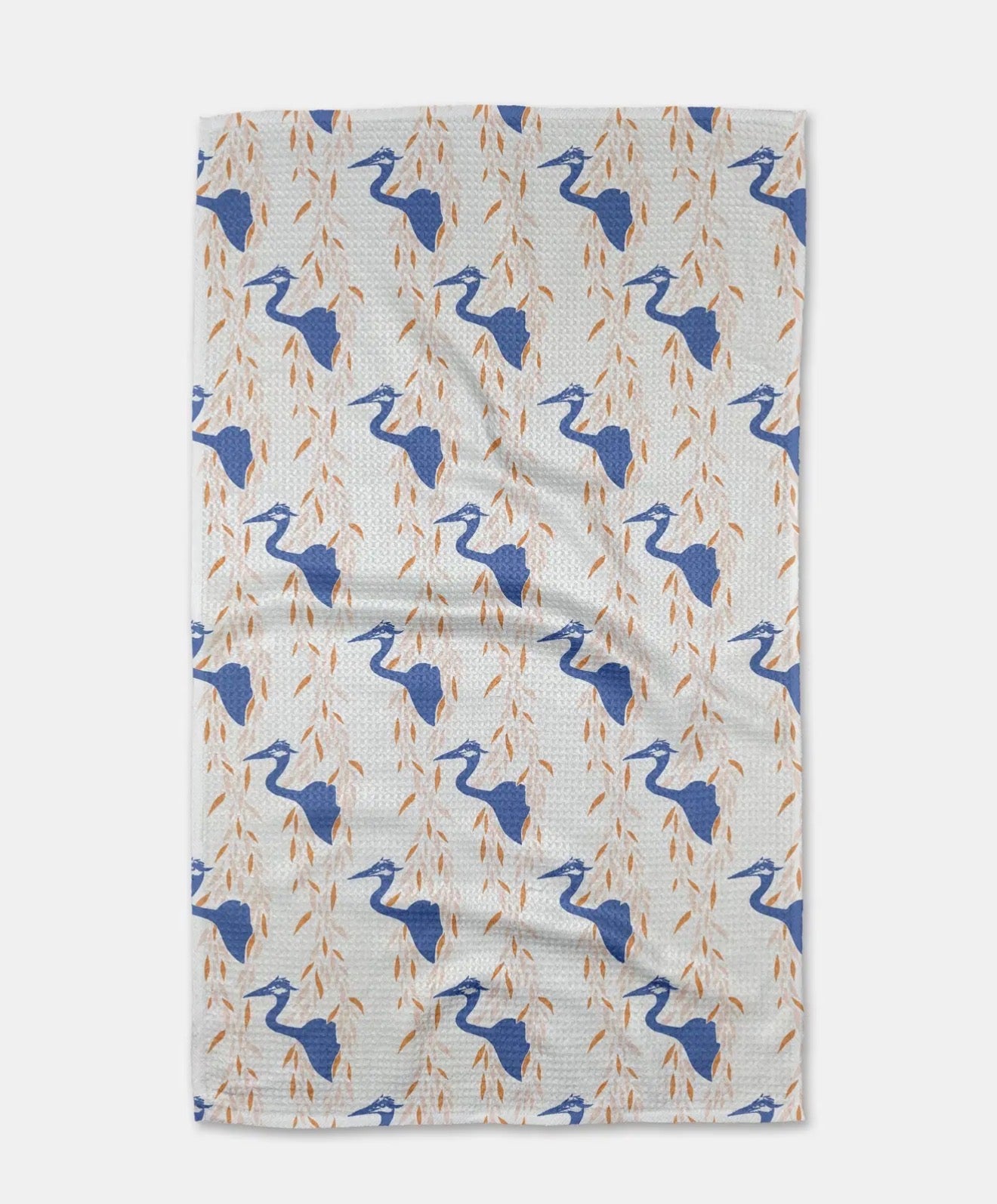 Blue Heron Tea Towel Geometry