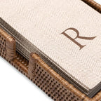 Dark Rattan Guest Towel Napkin Holder
