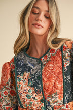 Navy Patchwork Quilted Jacket SHOPS OR PICKUP FROM COCO 10/21/25