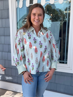 Mint Floral Top
