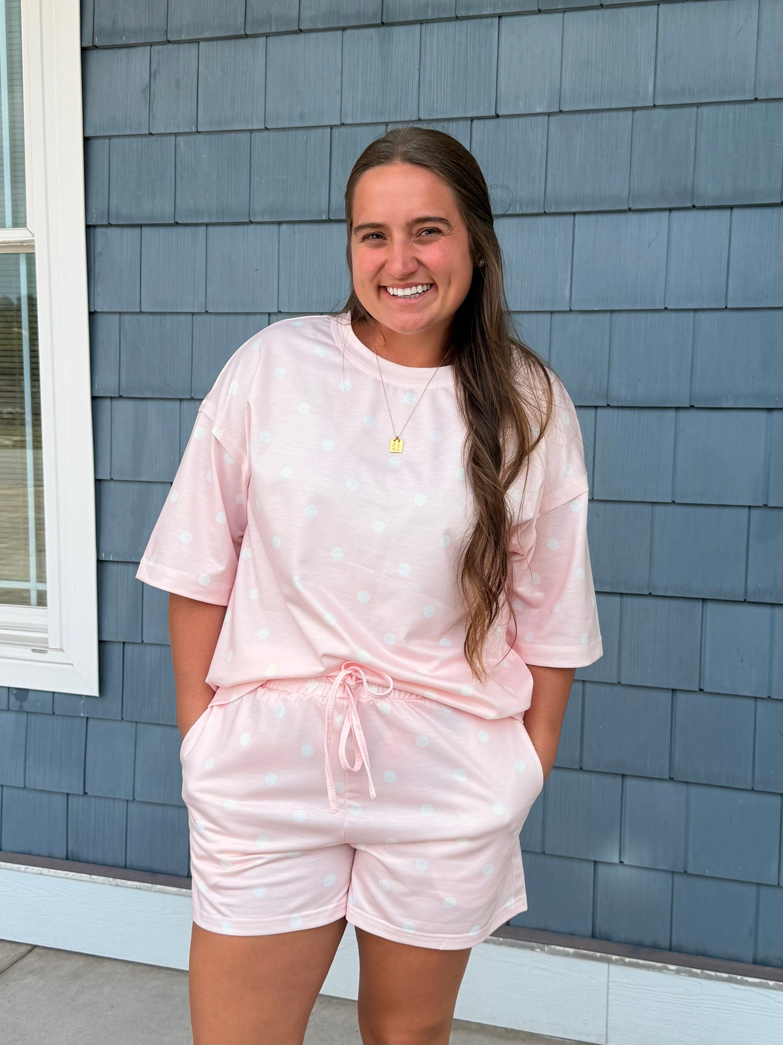 Pink Polka Dot Set