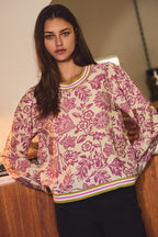 Orchid Wave Knit Top