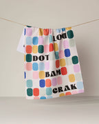 Tile Talk- Mahjong Tea Towel Geometry