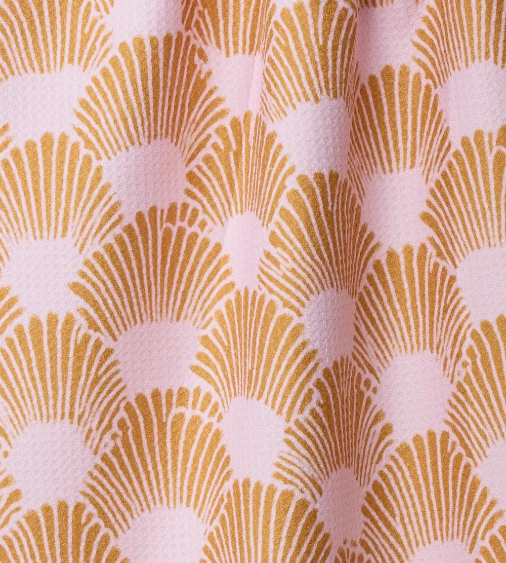 Royal Scallop Tea Towel Geometry