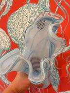 Blue Ripple Glass Vase Made in Italy