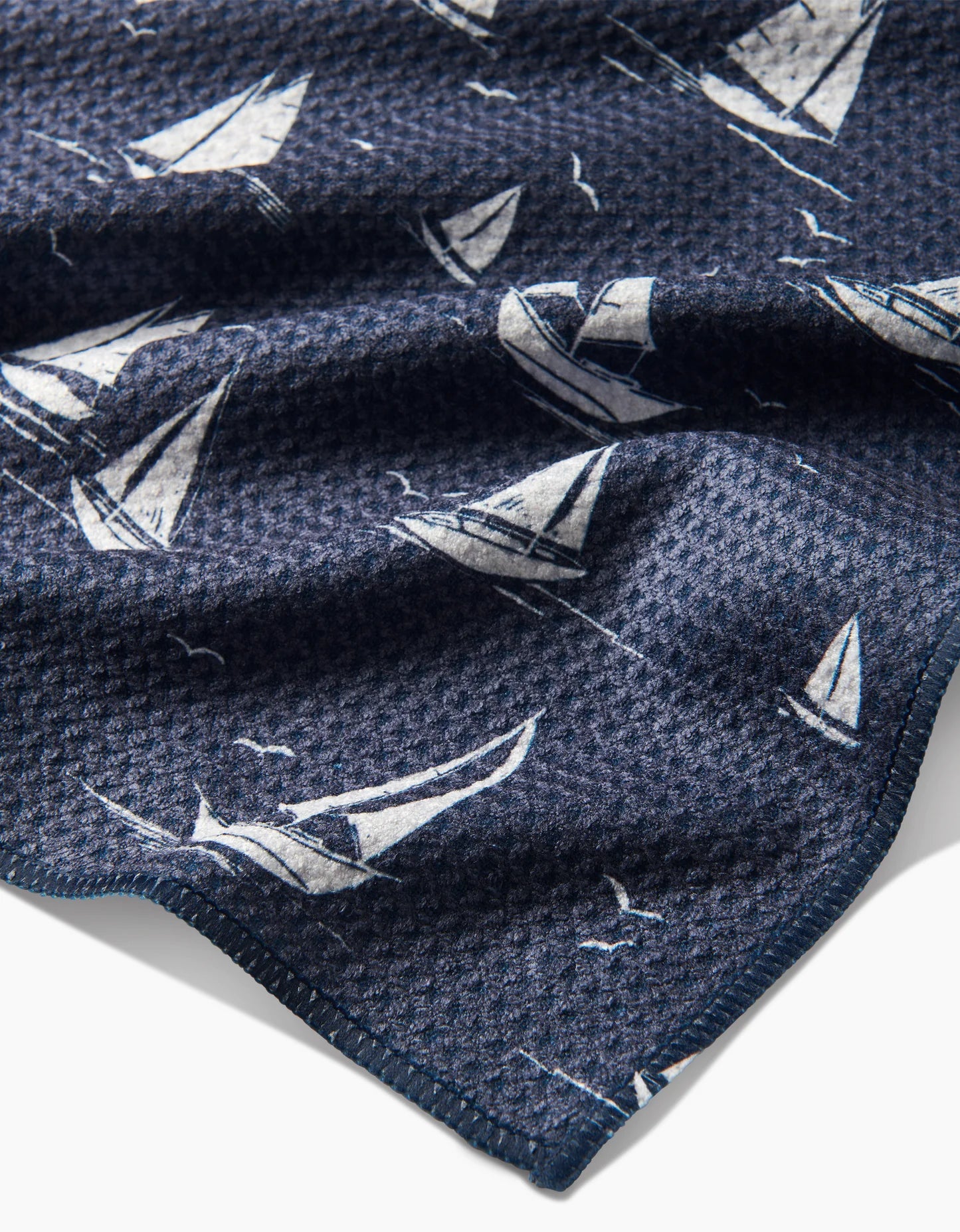 Navy Race Day Tea Towel Geometry