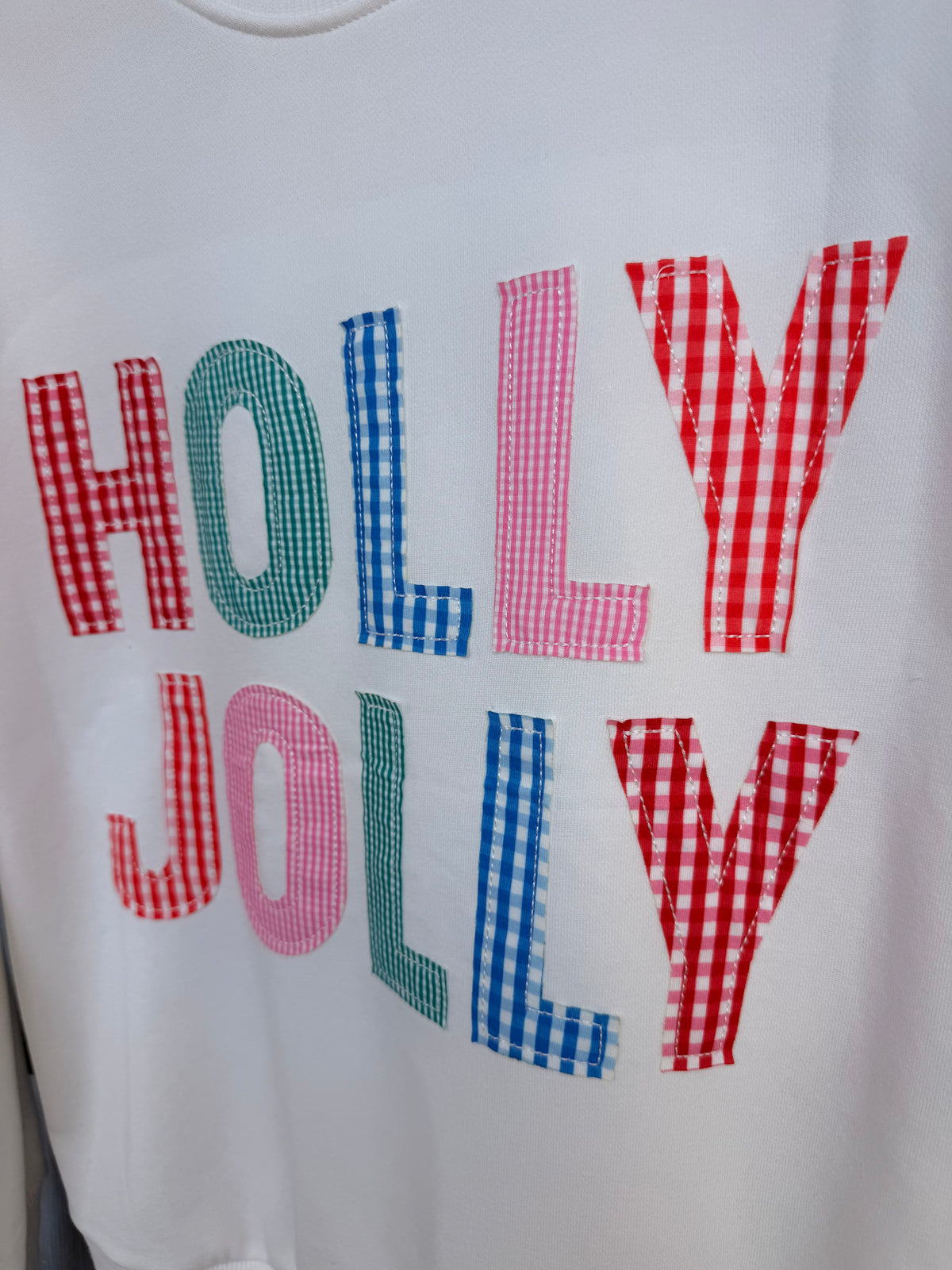 Holly Jolly Patch Embroidered Sweatshirt