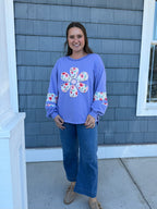 Purple Baggy Flower Top