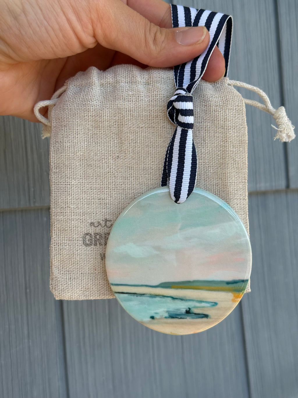 Porcelain Beach Ornament