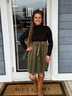 Green Corduroy Party Dress