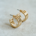 Triple Mini Hoop Gold - Smith & Co