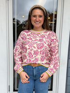 Orchid Wave Knit Top