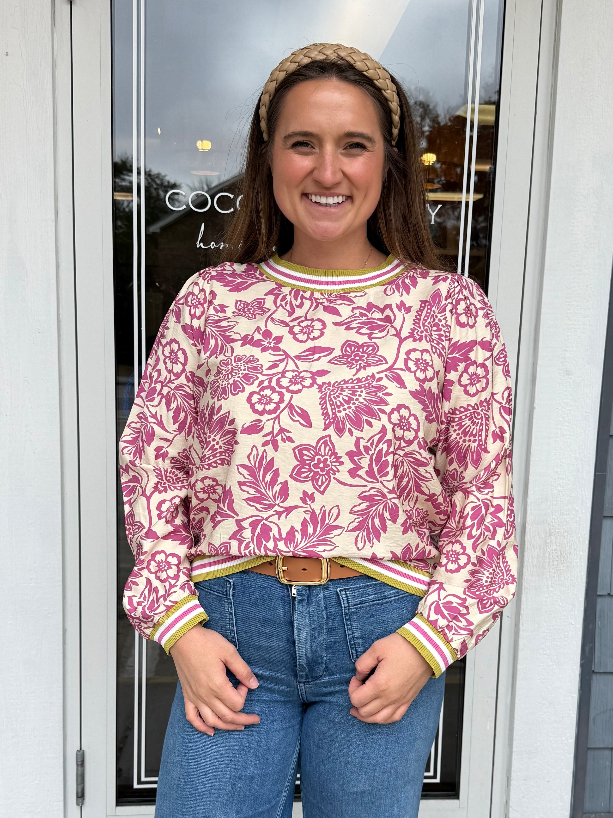 Orchid Wave Knit Top