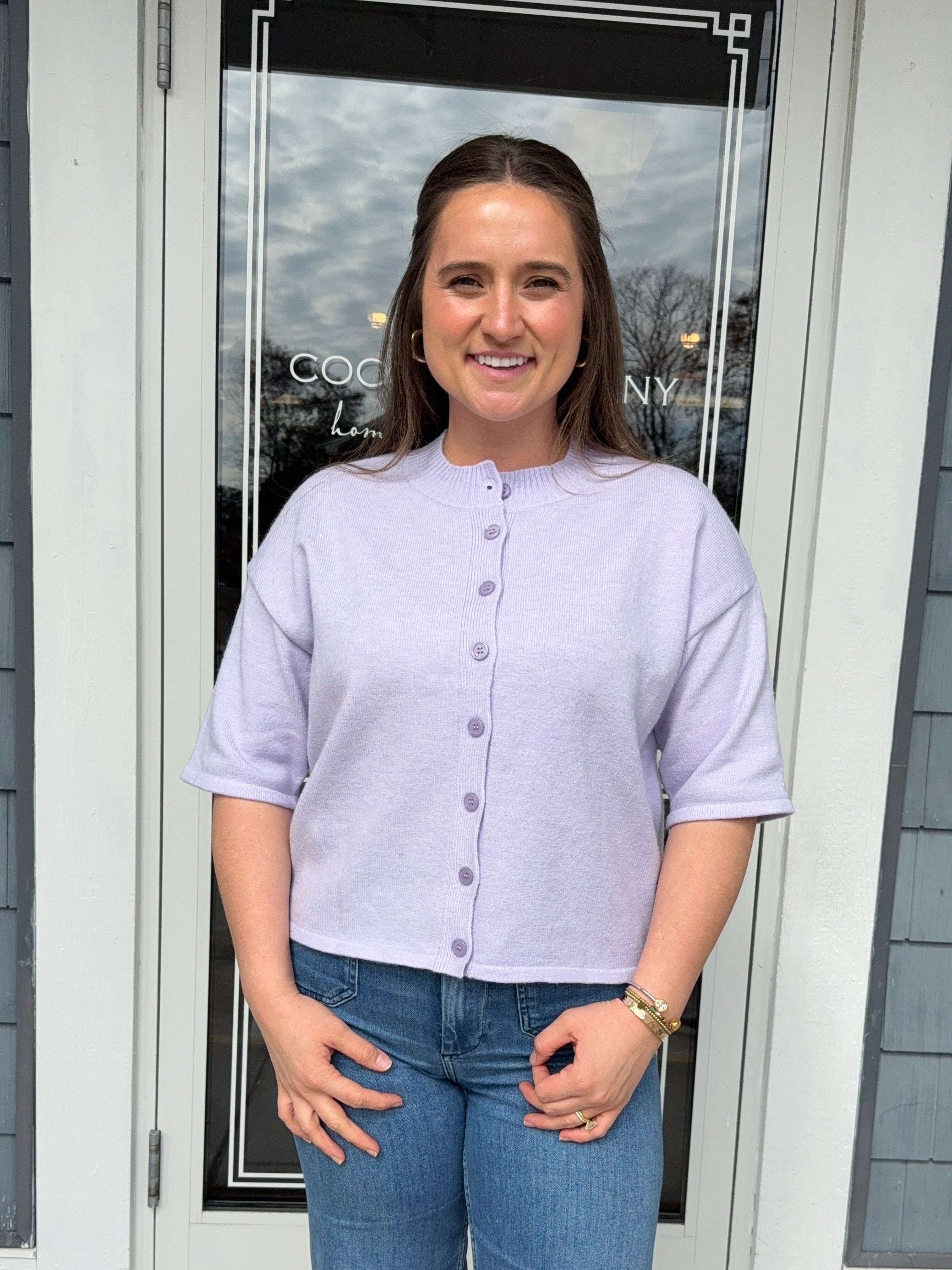 Purple Knit Cardigan