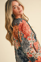 Navy Patchwork Quilted Jacket SHOPS OR PICKUP FROM COCO 10/21/25