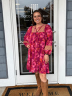 Hibiscus & Vine Merlot Mix Dress