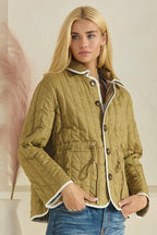 Reversible Olive Quilted Jacket