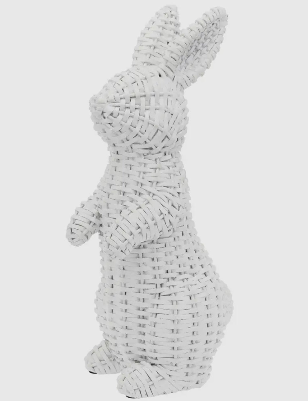 White Wicker Bunny 10” Tall