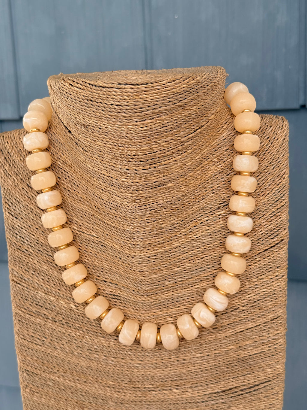 Cream Beaded Necklace
