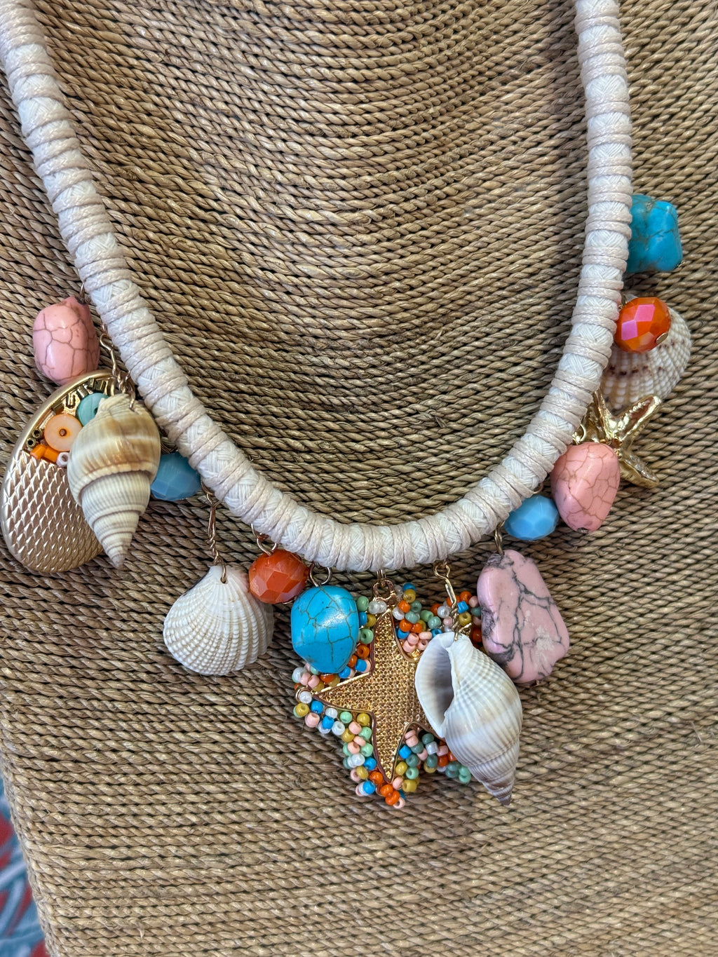 Starfish & Sea-life Multi Chard Cord Necklace Set