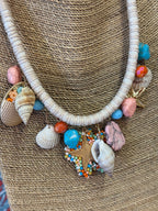 Starfish & Sea-life Multi Chard Cord Necklace Set