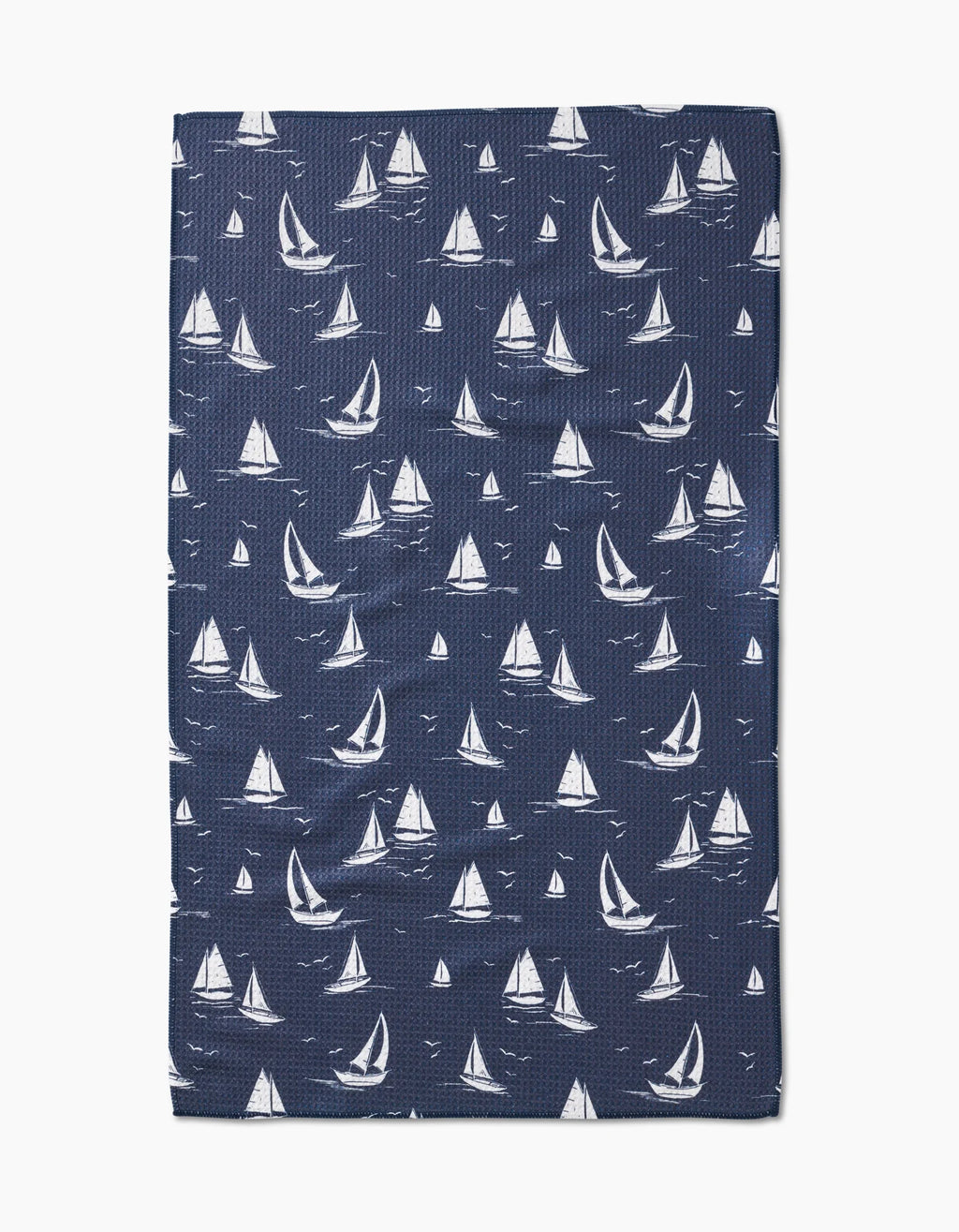 Navy Race Day Tea Towel Geometry