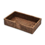 Dark Rattan Guest Towel Napkin Holder