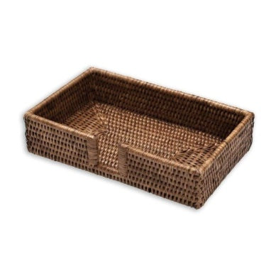 Dark Rattan Guest Towel Napkin Holder