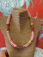Pink & Gold Beaded Necklace