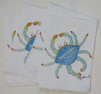 Crab White Flour Sack Towel