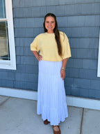 White Tiered Maxi Skirt
