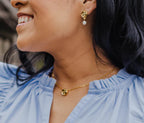 Linked Medallion Post With Pearl Earrings Gracewear