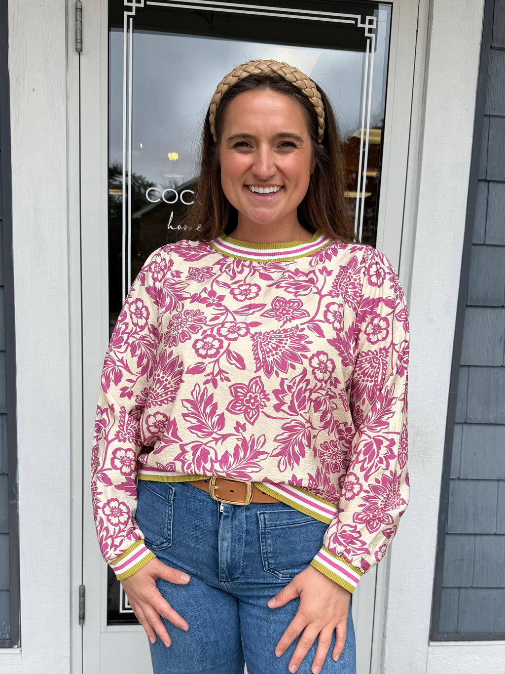 Orchid Wave Knit Top