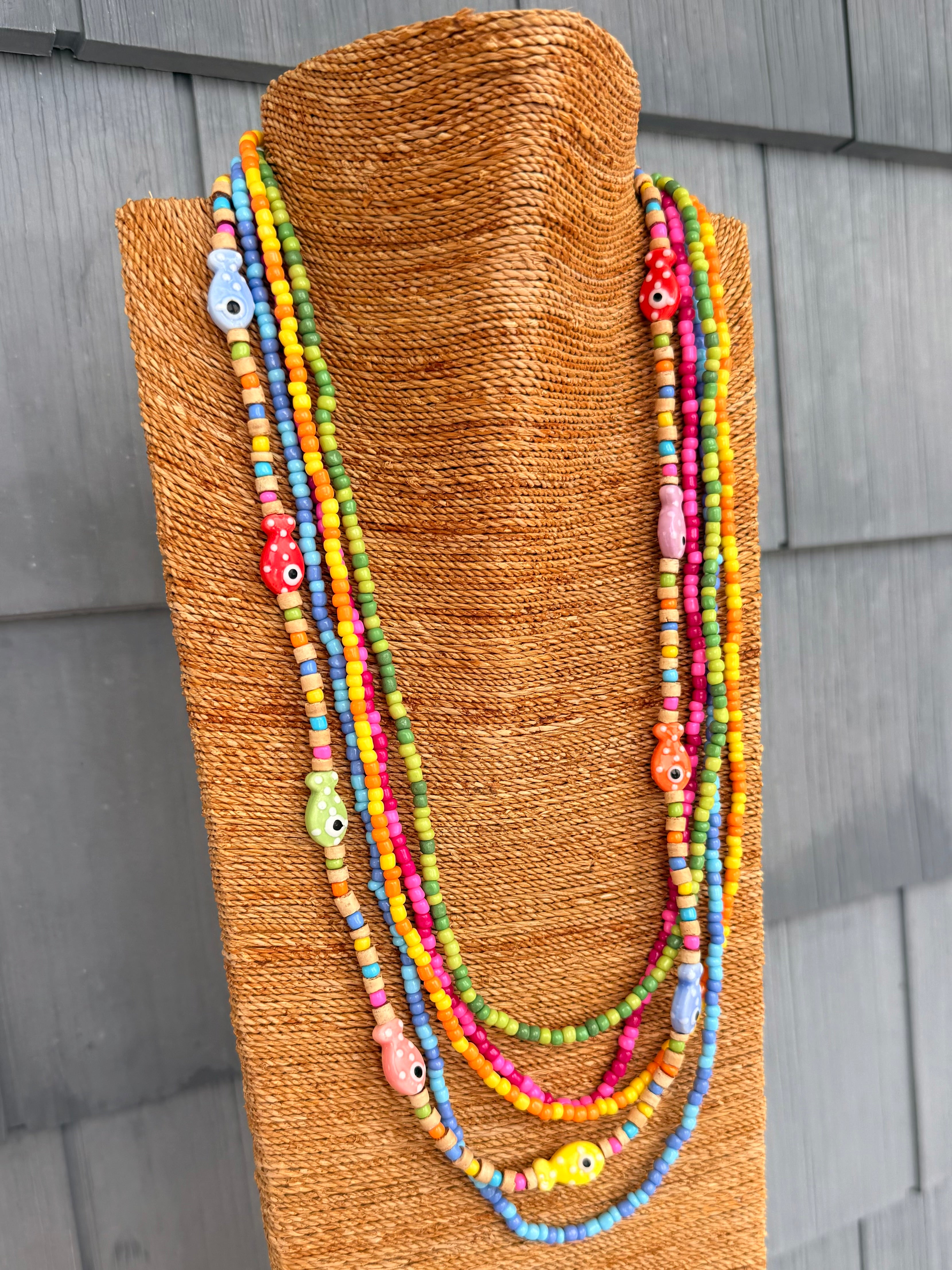Handmade Beaded Necklace Set (set of 5)
