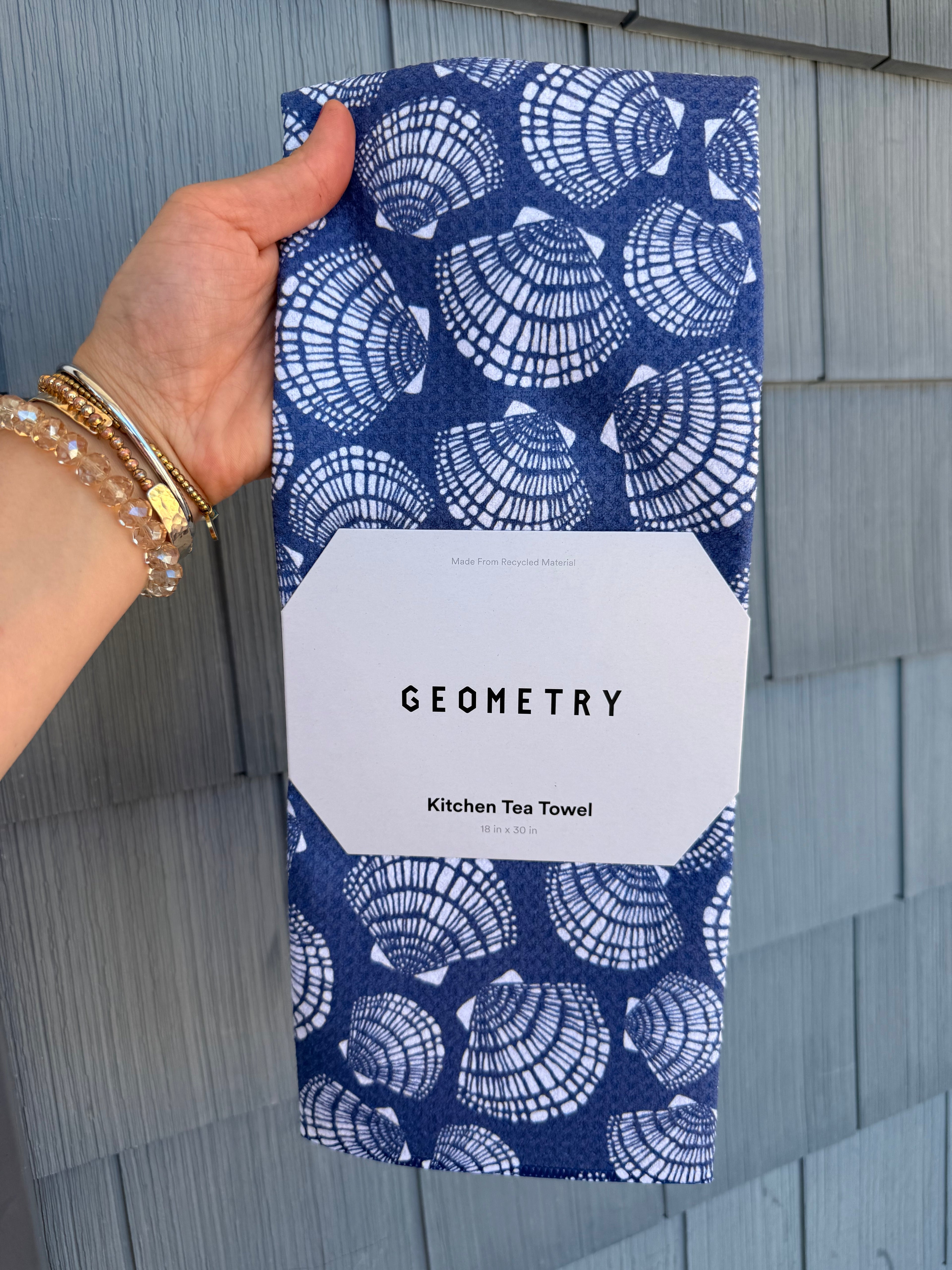 Nautical Shells Tea Towel Geometry