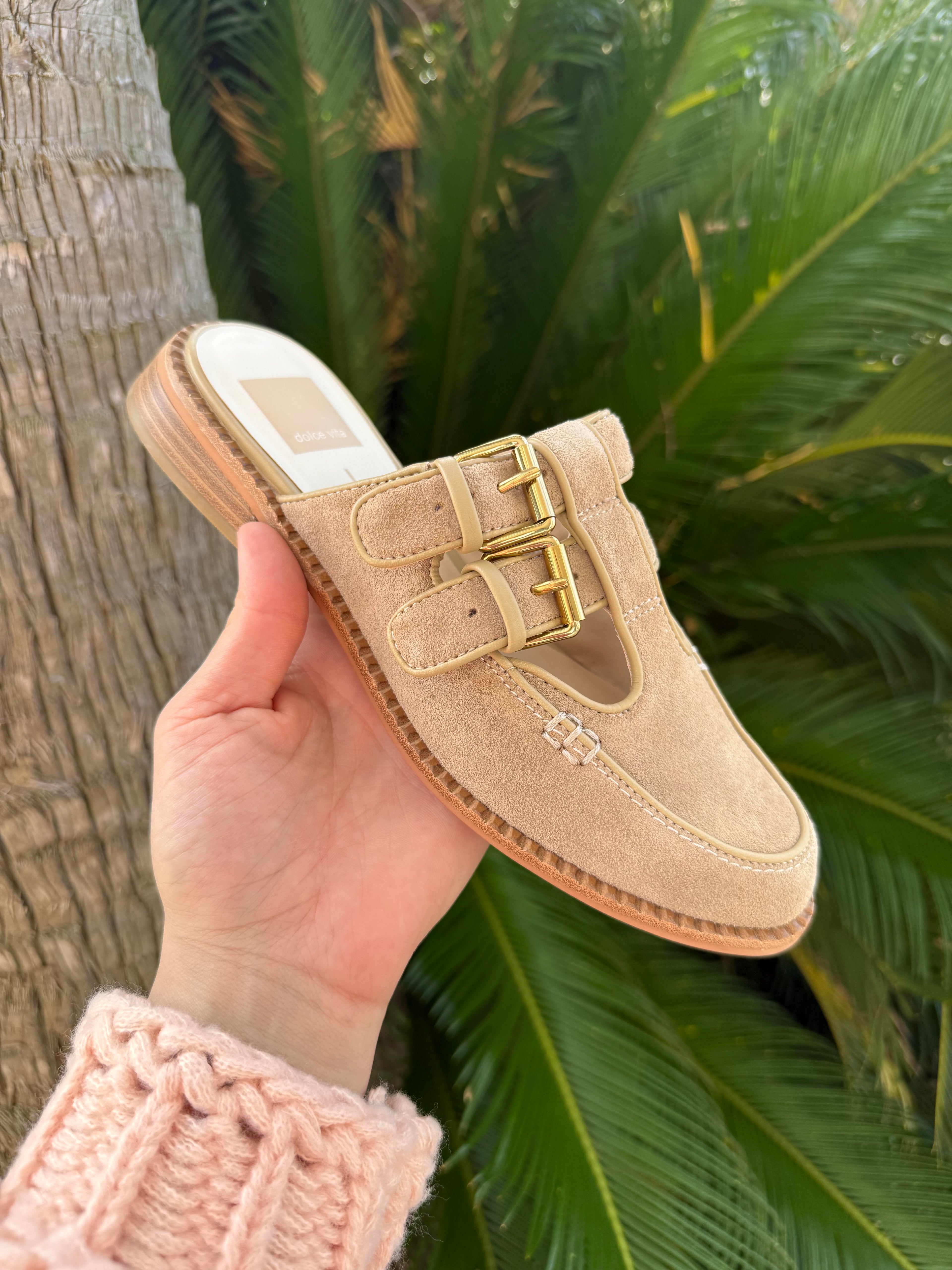 Dolce Vita Haydee Double Buckle Tan Mule