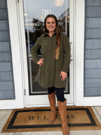 Green Corduroy Dress