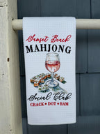 Sunset Beach Mahjong Social Club Waffle Towel