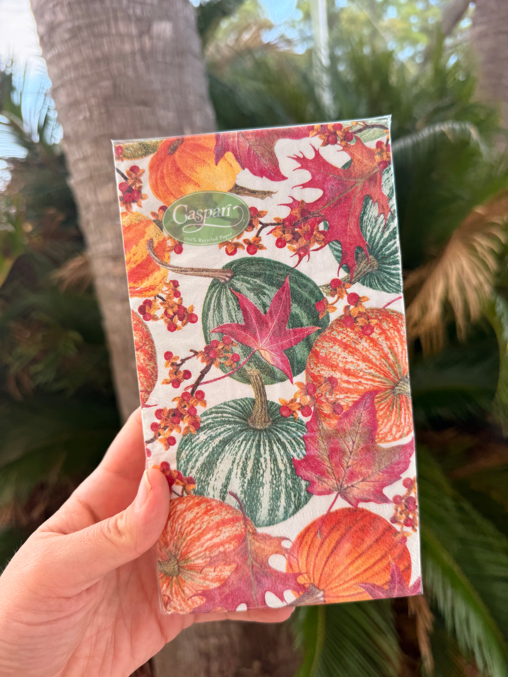 Gourds & Leaves Guest Towels Caspari