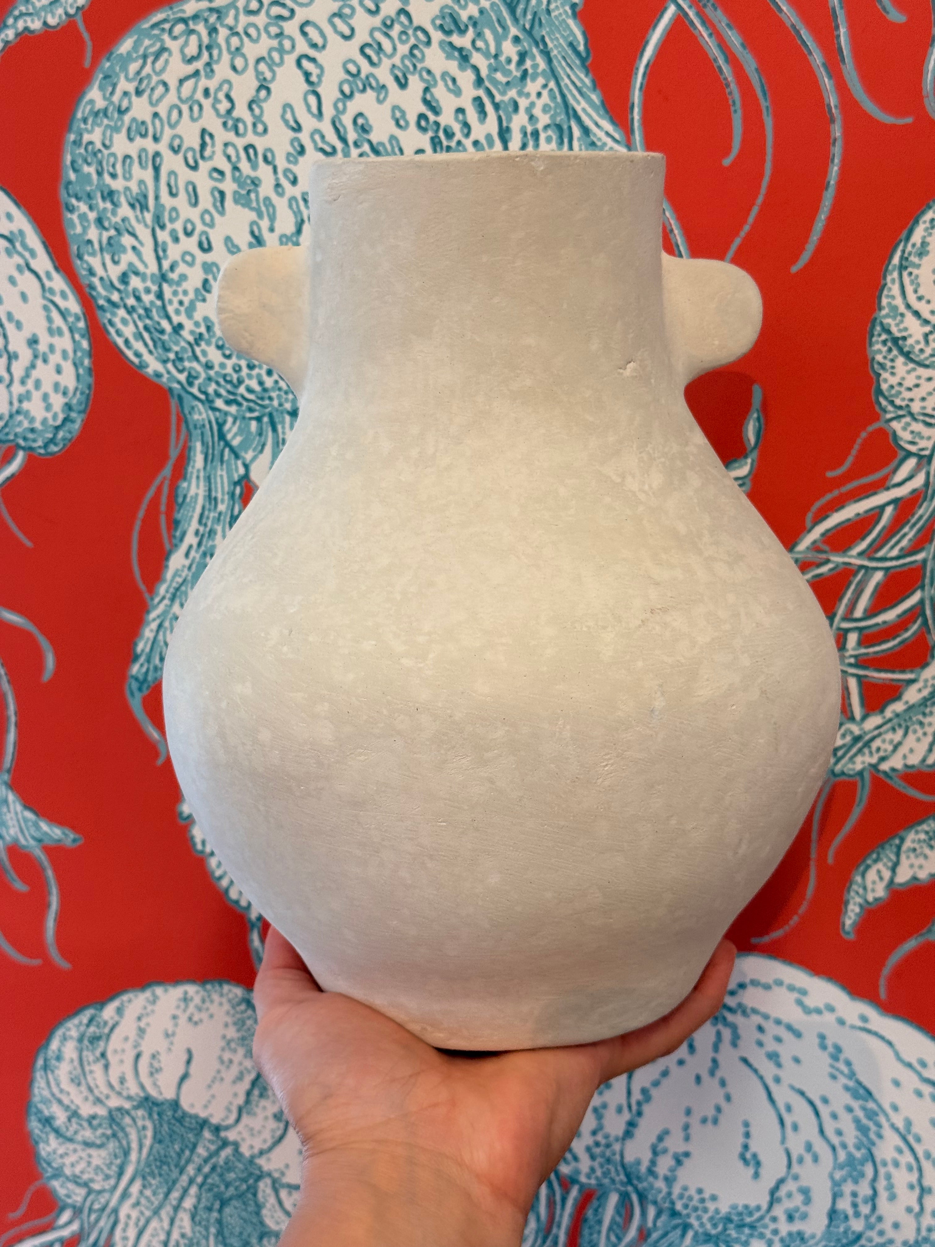 Clay Vase with Notches