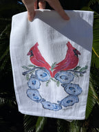 Oyster Wreath Christmas Flour Sack Towel
