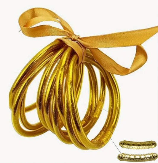 Gold Jelly Bangle Set