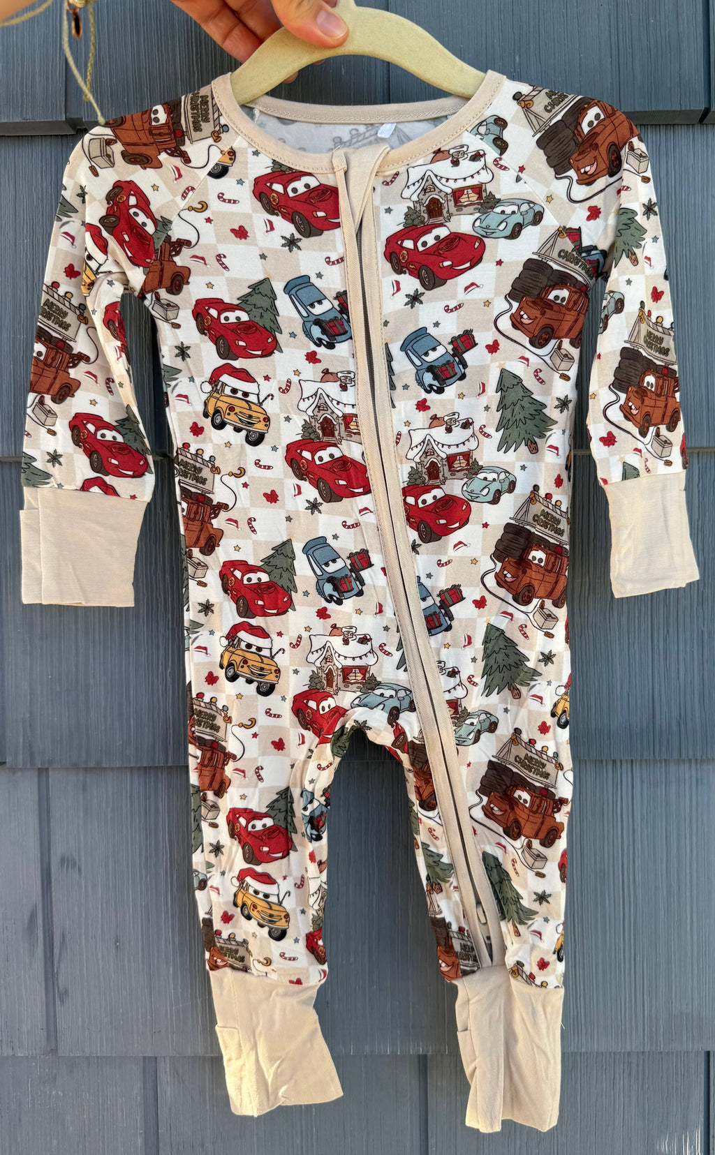 Lightning McQueen Christmas Tree Onesie