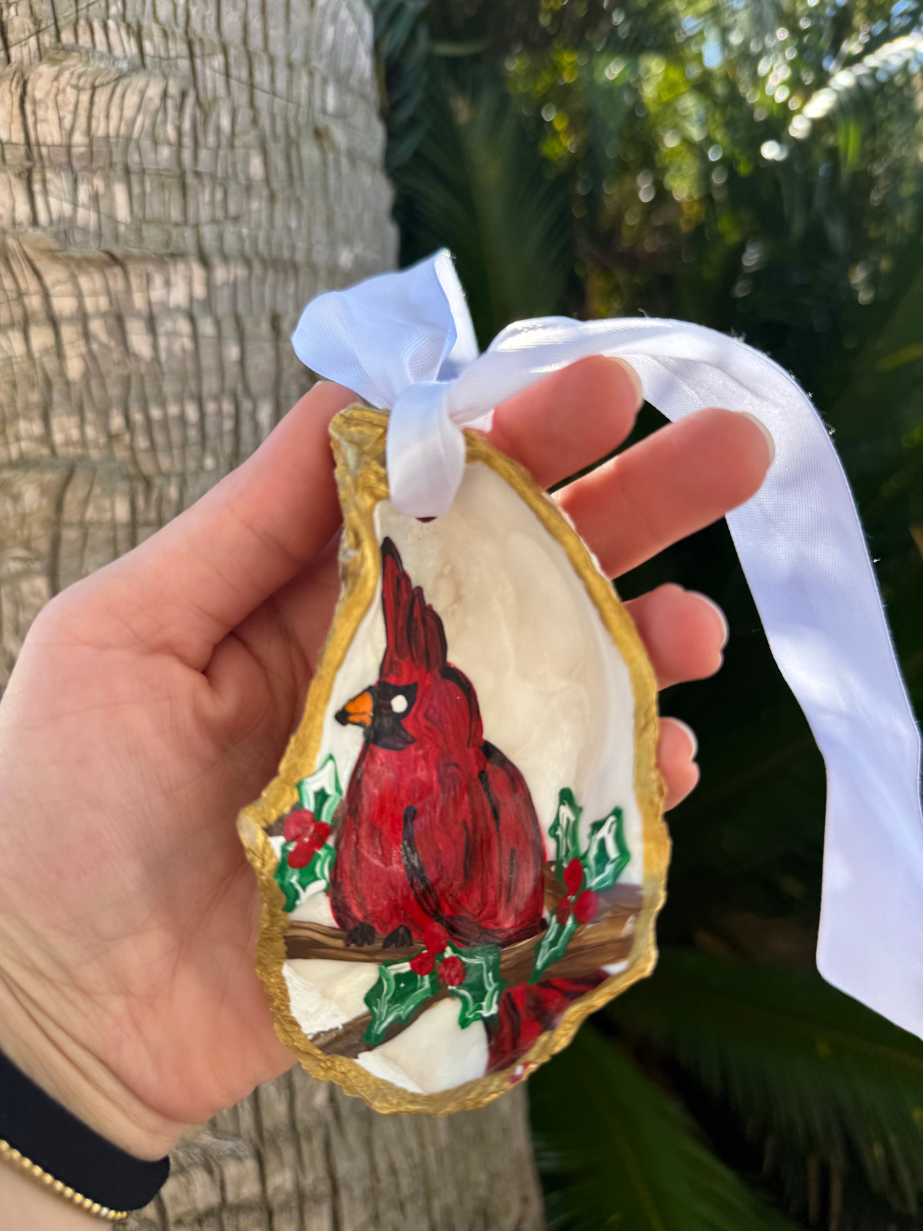 Handmade Red Bird Ornament