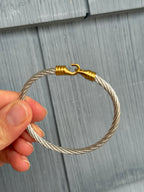 DY Dupe Gold Clip Bangle