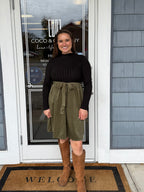 Green Corduroy Party Dress