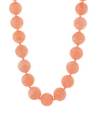 Peach Marble Ball Necklace 25mm