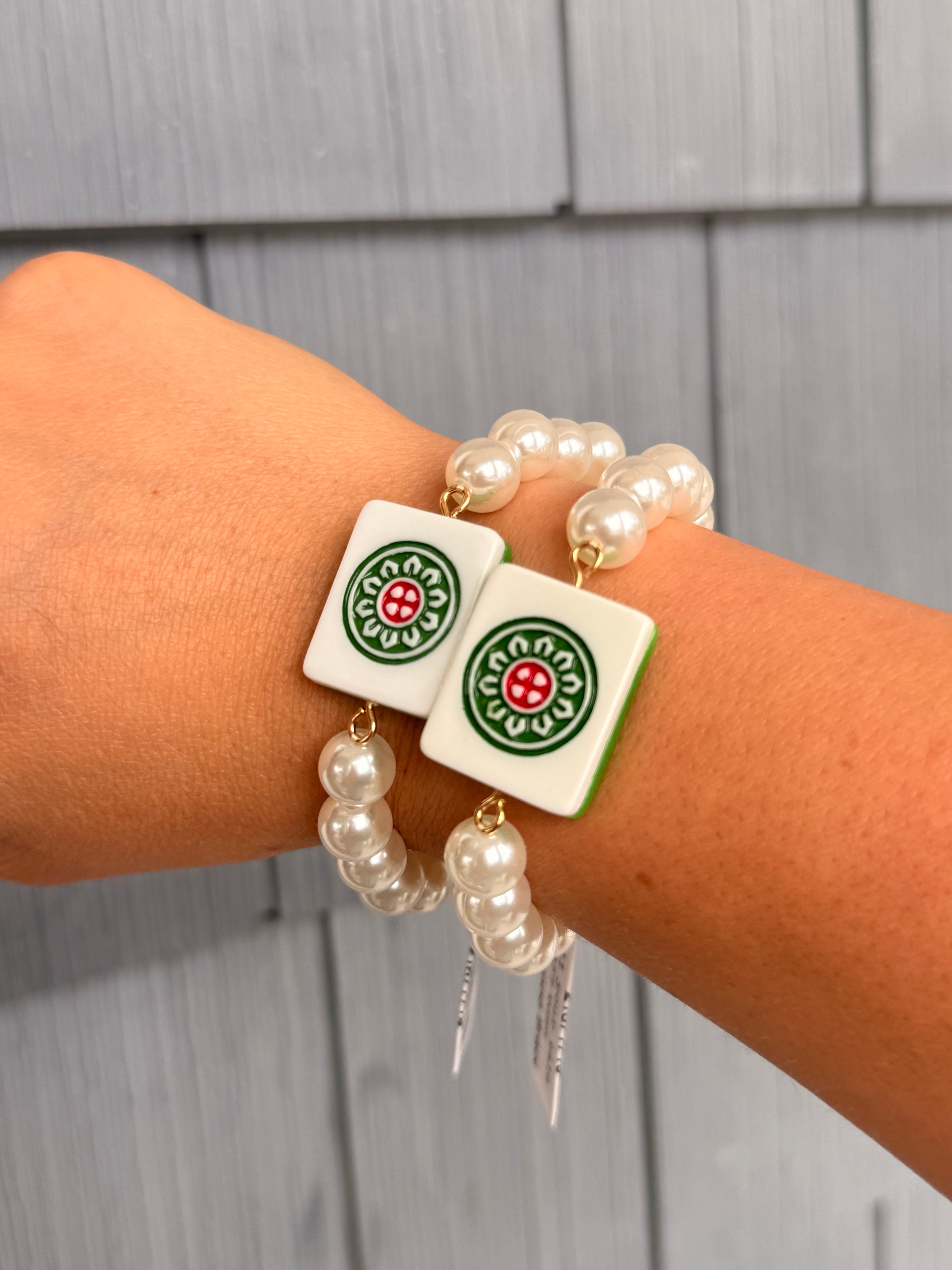 Pearl Mahjong Bracelet