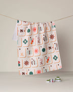 Cypress Tile Toss- Mahjong Tea Towel Geometry