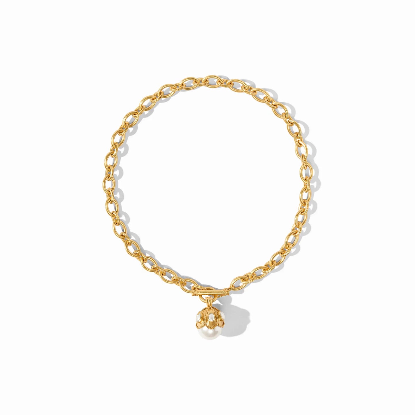 Delphine Pearl Statement Necklace, Gold/Pearl, Julie Vos